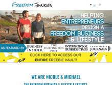 Tablet Screenshot of freedomjunkies.com